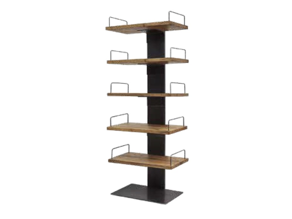 Librería de acero y madera maciza de roble Infinity Devina Nais - 7