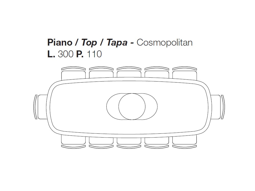 Mesa para comedor ovalada Cosmopolitan Shell de madera Devina Nais - 7