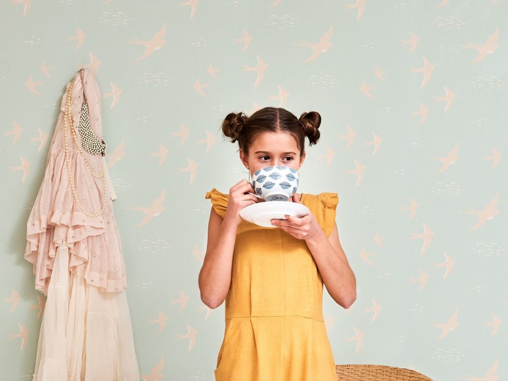 Papel pintado Follow the wind sunny pink Majvillan