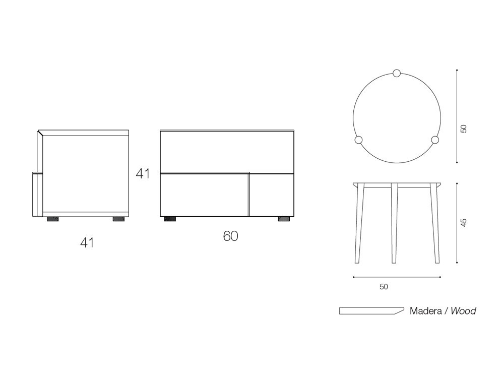 Cama suspendida con cabezal Zen Elegance en madera de Roble matérico Devina Nais - 7