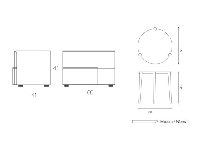 Cama suspendida con cabezal Zen Elegance en madera de Roble matérico Devina Nais - 7