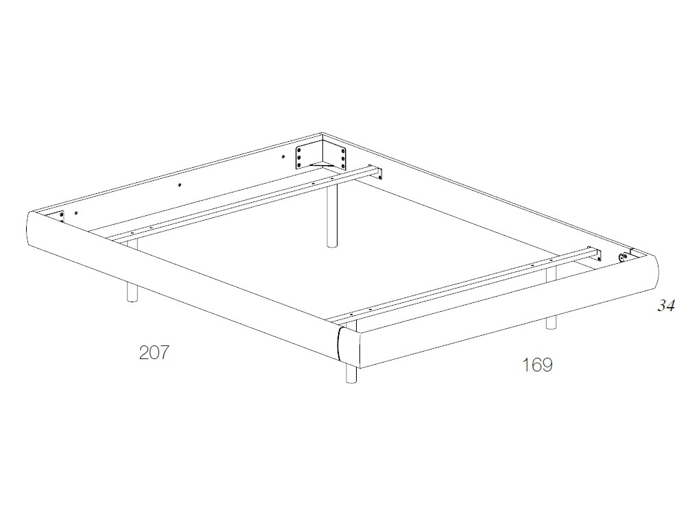Cama suspendida con cabezal Zen Elegance en madera de Roble matérico Devina Nais - 6