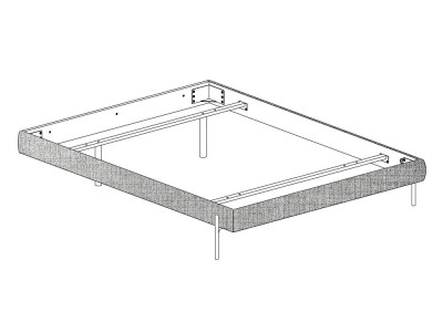Cama con cabezal Urban Ranch Soft Notte de Devina Nais - 5