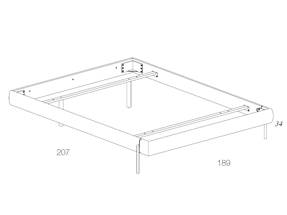 Cama con cabezal tapizado Chloé Zero.16 Notte de Devina Nais - 5