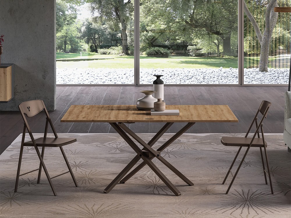 Mesa de centro transformable en mesa de comedor Shazam de Easyline by Ozzio Italia - 2