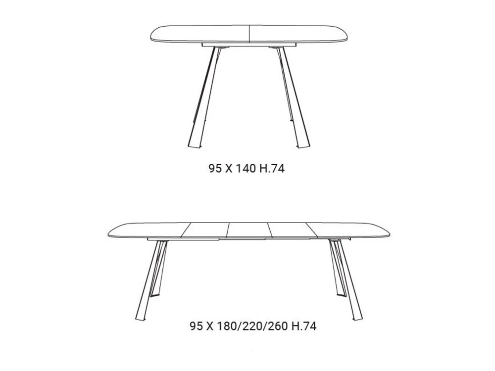 Mesa de comedor extensible Bobby de Easyline by Ozzio Italia - 4
