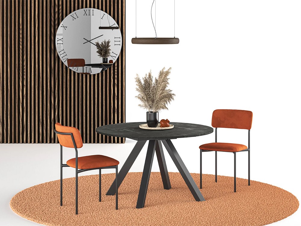 Mesa redonda de comedor extensible Coral de Easyline by Ozzio Italia - 3