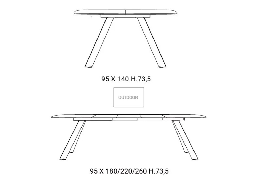 Mesa de comedor extensible Sirio de Easyline by Ozzio Italia - 4
