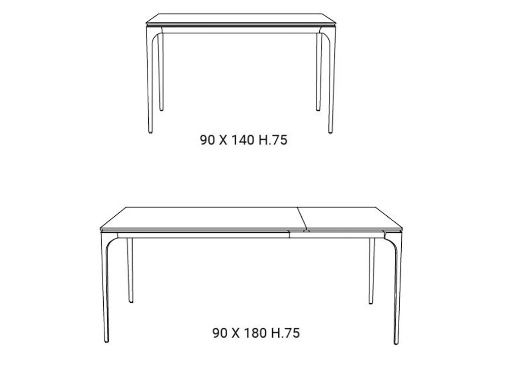 Mesa de comedor extensible Spillo de Easyline by Ozzio Italia - 6