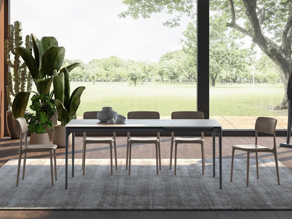 Mesa de comedor extensible Spillo de Easyline by Ozzio Italia - 1