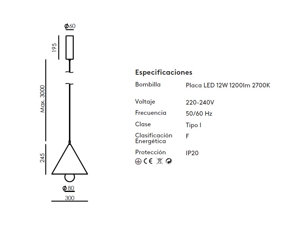 Lámpara de techo Marg de Aromas - 6