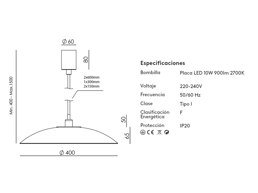 Lámpara de techo Betty de Aromas - 3