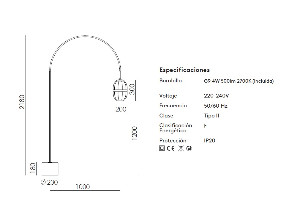 Lámpara de pie Pull
