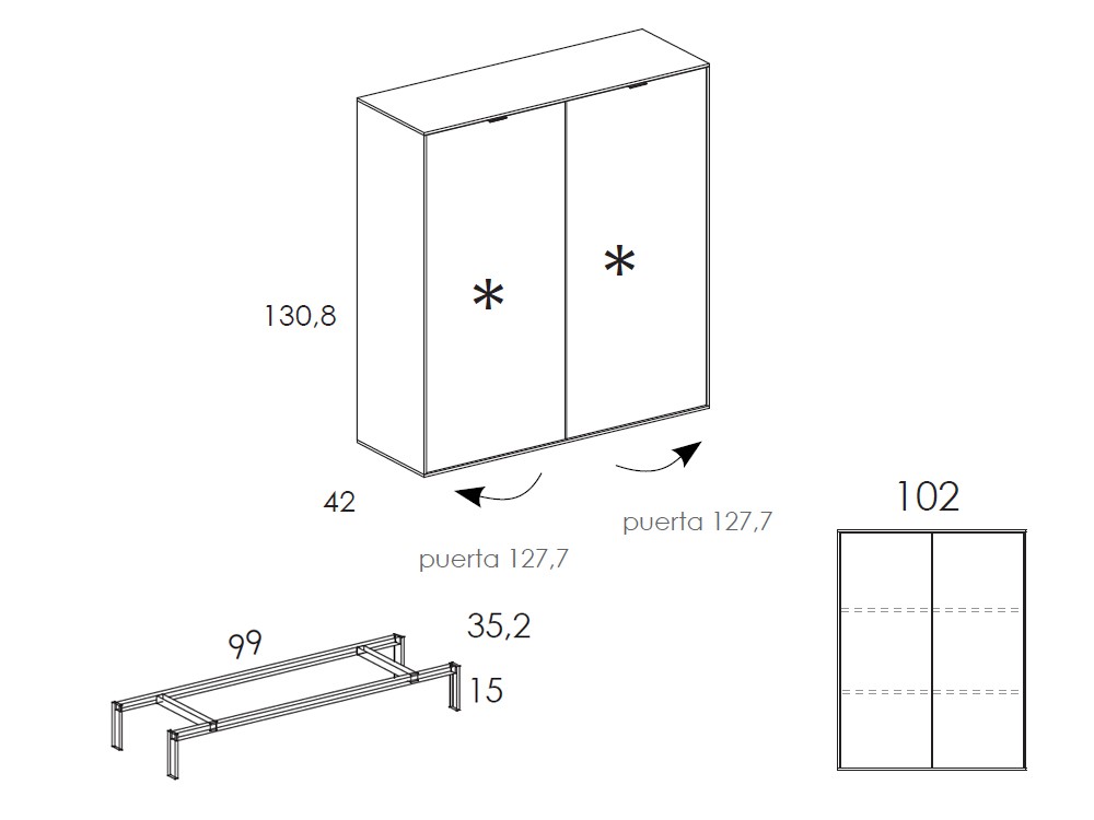 Aparador alto Muss 02 de Tegar - 9