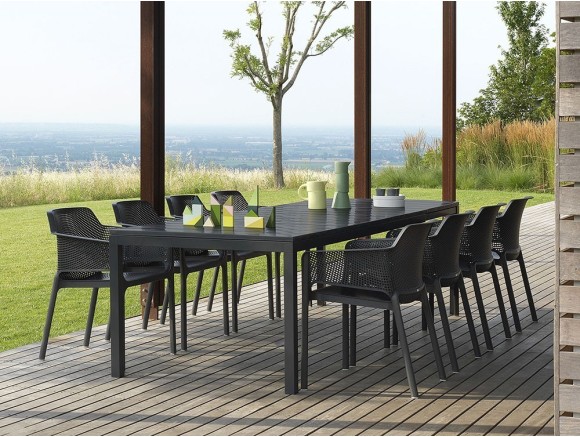 Mesa extensible de polipropileno para comedor exterio Río de Nardi - 1