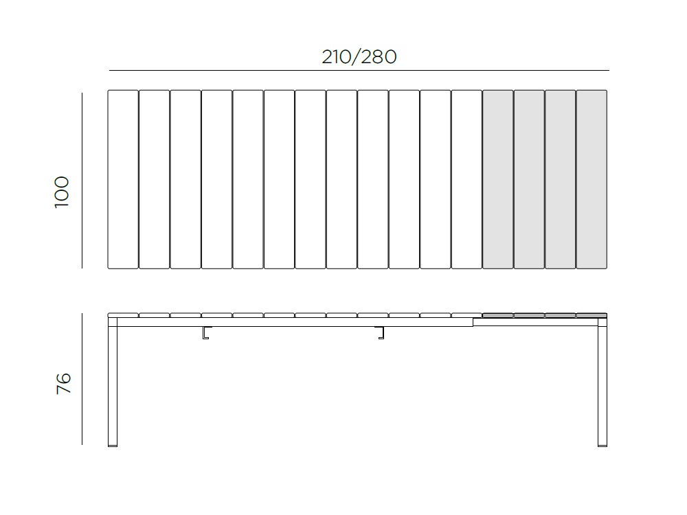 Mesa extensible de polipropileno para comedor exterio Río de Nardi - 10