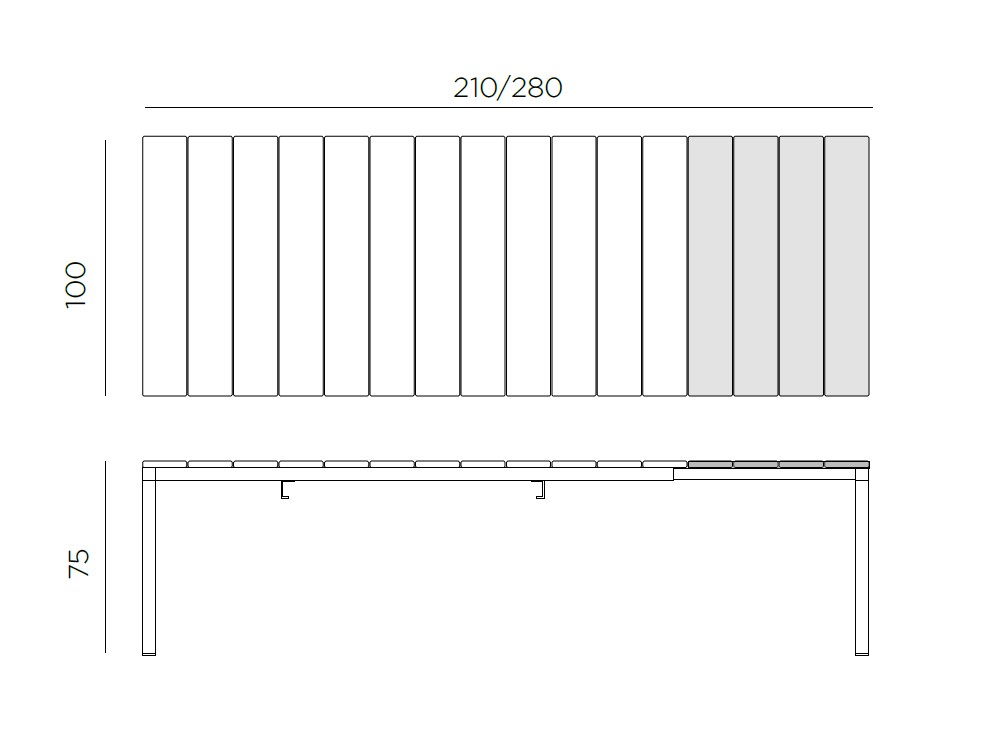 Mesa extensible Río Aluminio de Nardi - 9