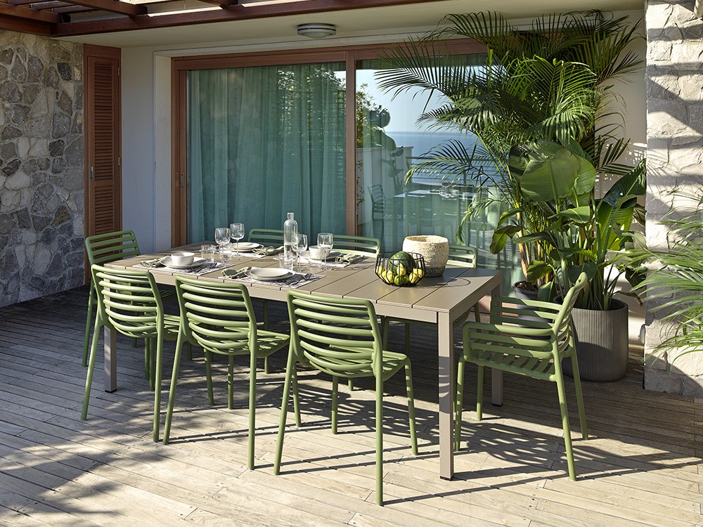 Mesa fija de comedor exterior Río Aluminio de Nardi - 3