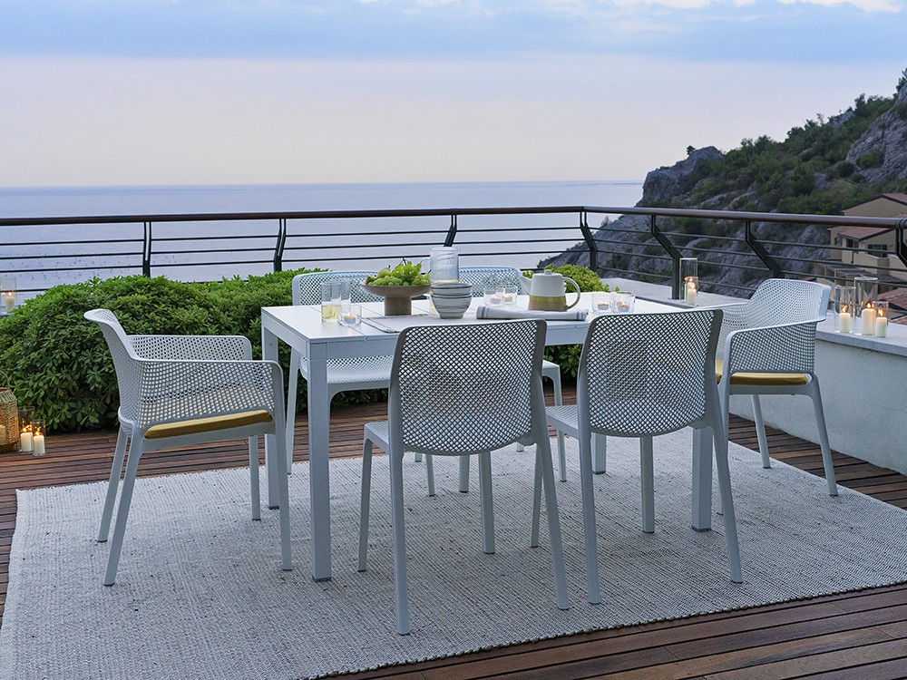 Mesa fija de comedor exterior Río Aluminio de Nardi - 4