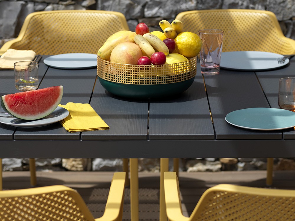 Mesa fija de comedor exterior Río Aluminio de Nardi - 17