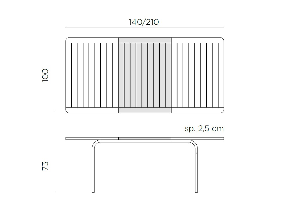 Mesa extensible de polipropileno Alloro de Nardi - 14