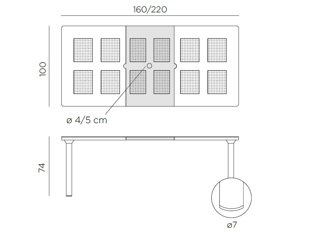 Mesa extensible de polipropileno Libeccio de Nardi - 6