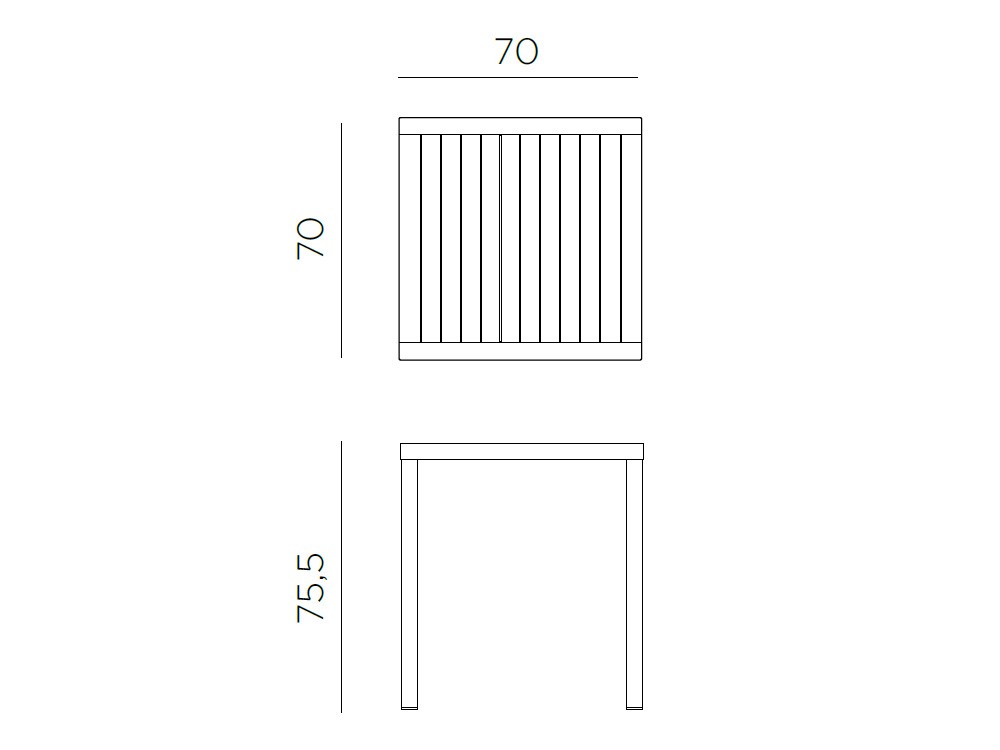 Mesa para comedor exterior de polipropileno Cube de Nardi -14