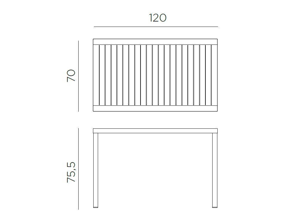 Mesa para comedor exterior de polipropileno Cube de Nardi -12