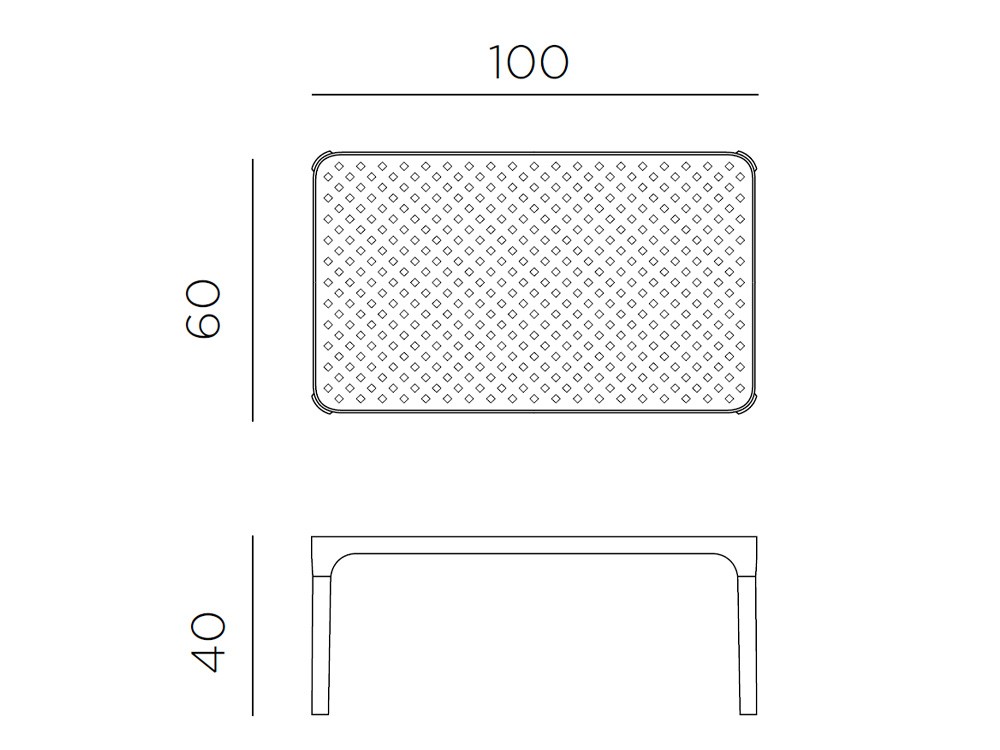 Mesa de centro para salón exterior Net de Nardi -11