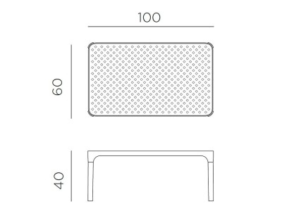 Mesa de centro para salón exterior Net de Nardi -11