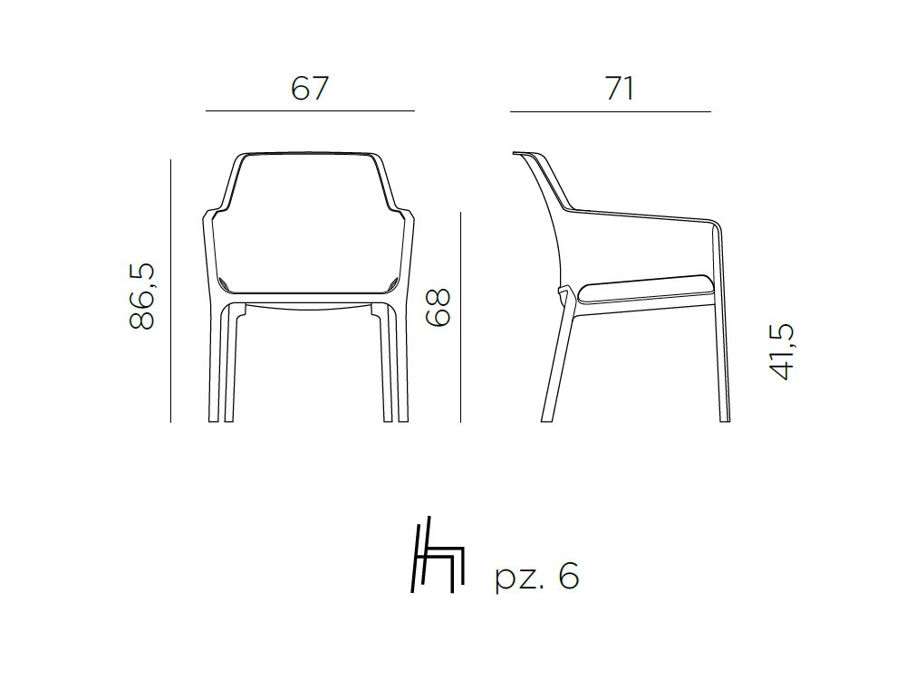 Sillón para salón exterior Net de Nardi Polipropileno - 25