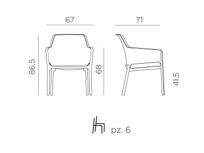 Sillón para salón exterior Net de Nardi Polipropileno - 25