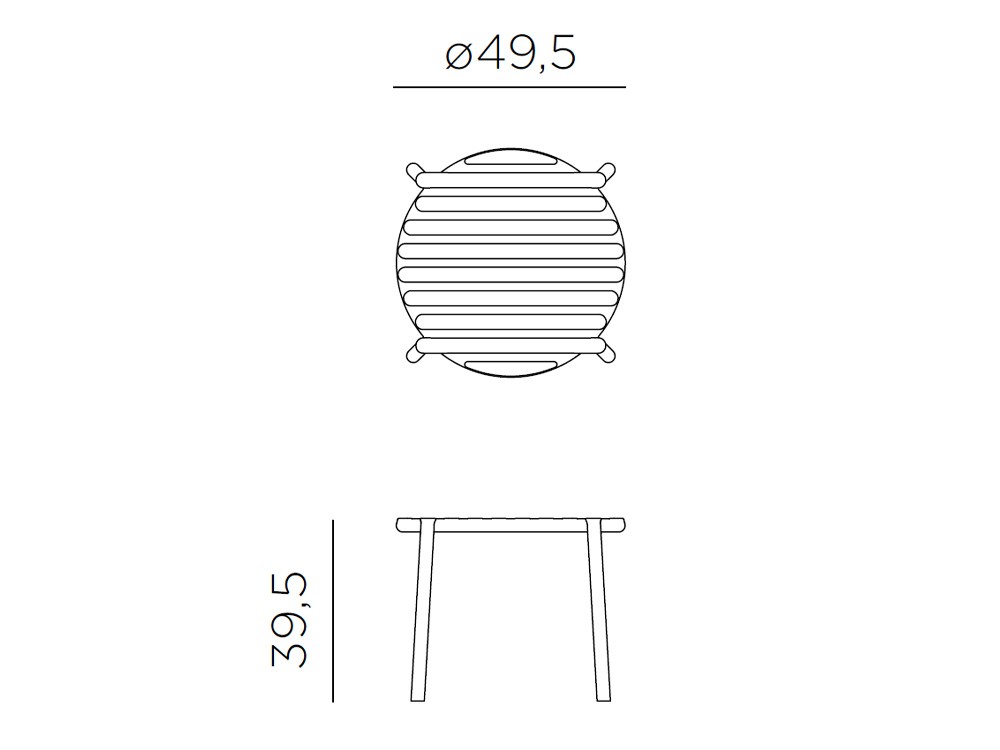 Mesa auxiliar apilable de polipropileno Tavolino de  Nardi - 8