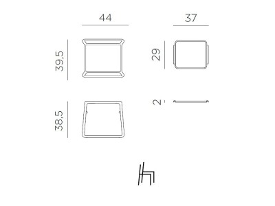 Mesa auxiliar para terraza o jardín de polipropilento Pop de Nardi - 6