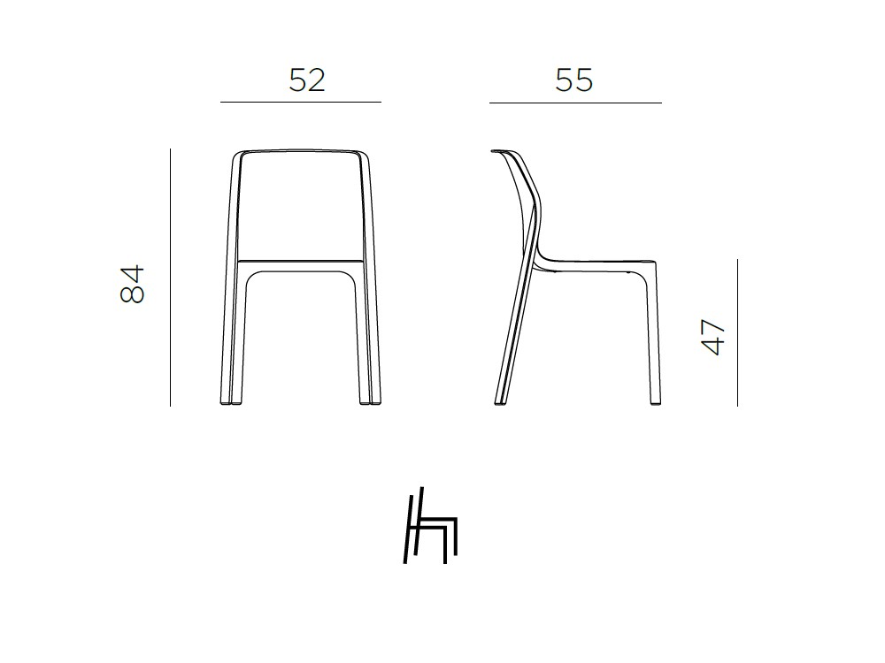 Silla apilable de polipropileno Bit de Nardi - 8