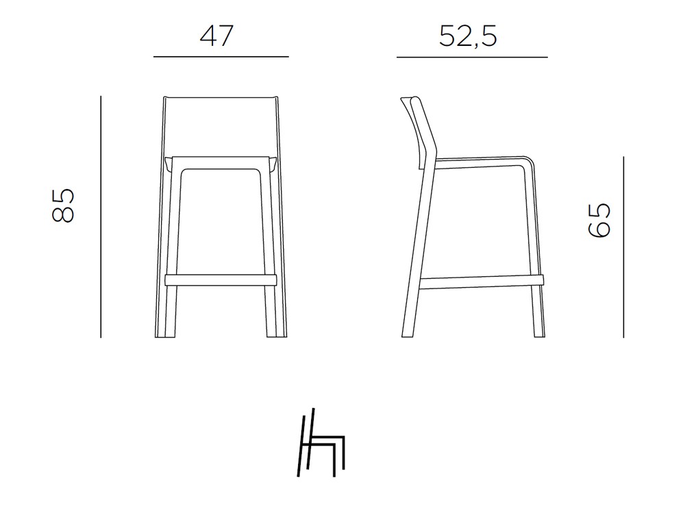 Taburete apilable de polipropileno Trill de Nardi - 13