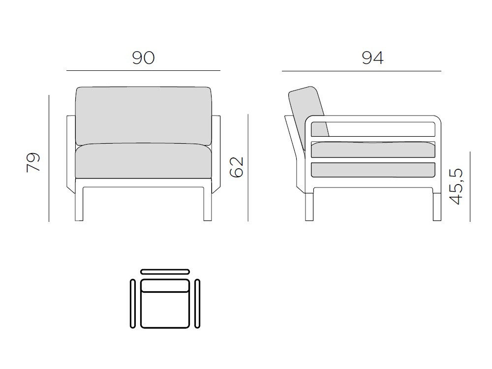 Sillón de polipropileno Máximo de Nardi - 6