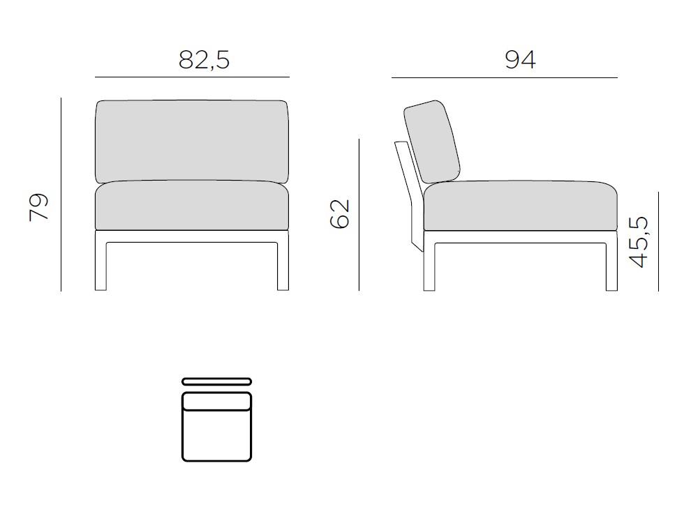 Sofá modular esquina para exterior Máximo de Nardi - 7