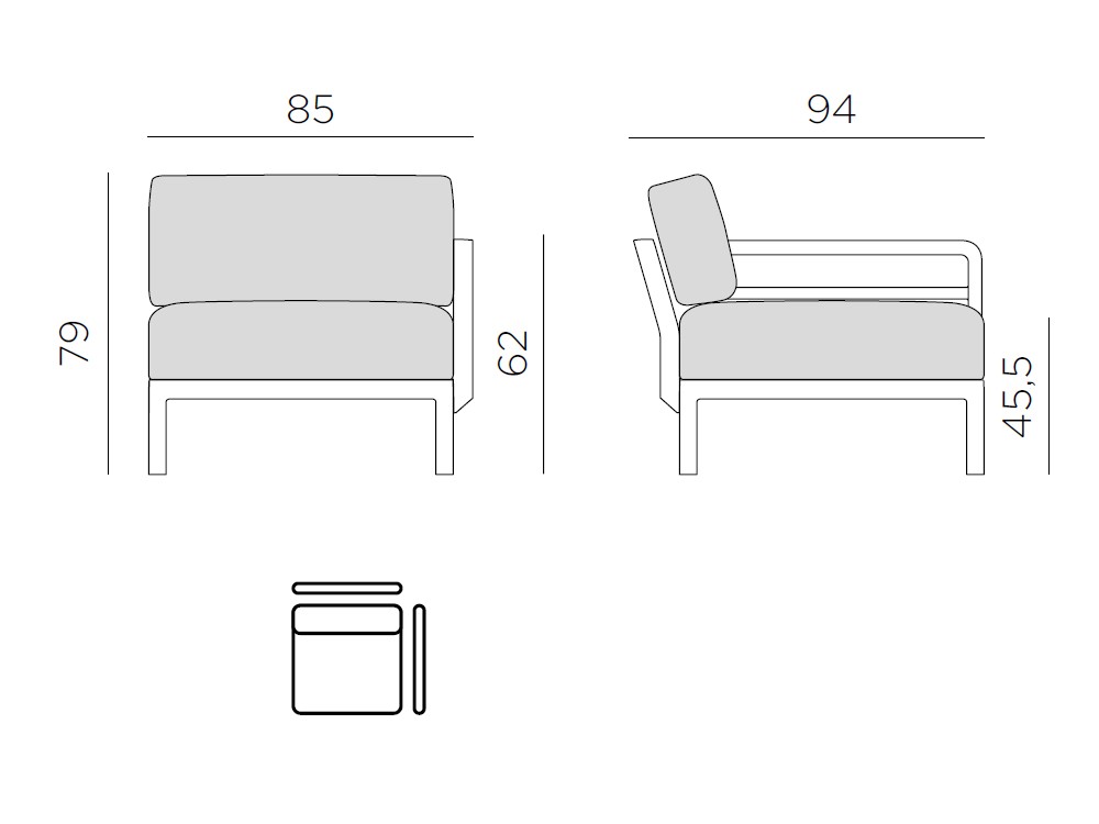 Sofá modular esquina para exterior Máximo de Nardi - 9