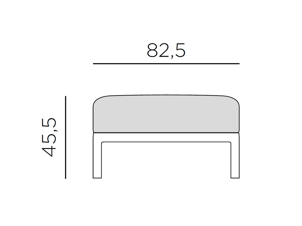 Puf de polipropileno para salón exterior Máximo de Nardi - 6