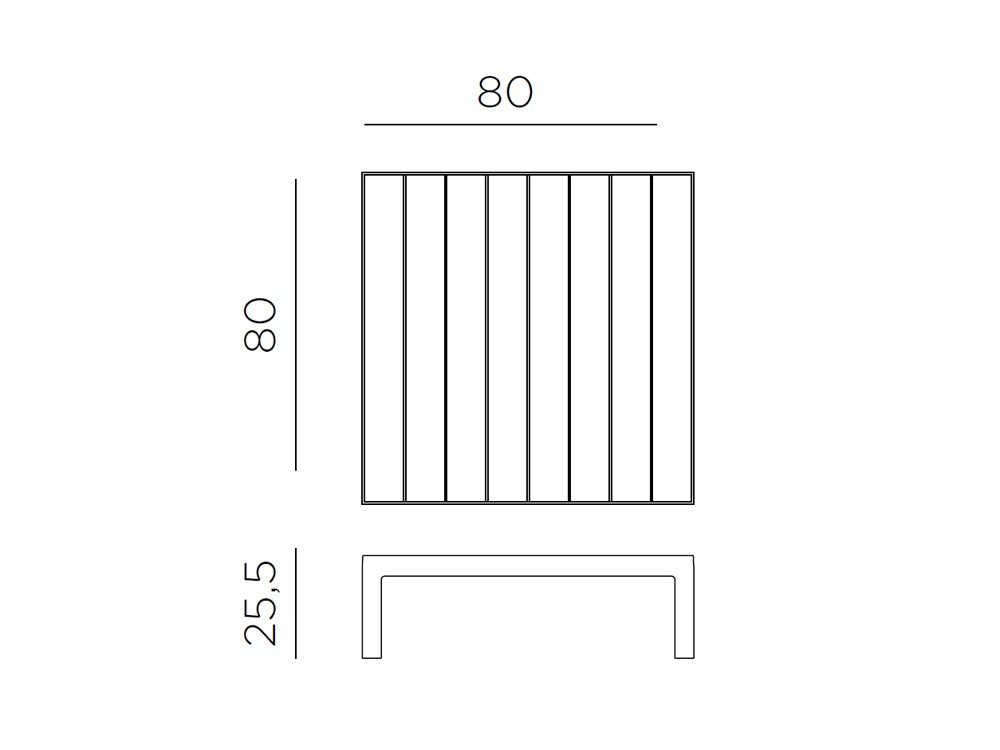 Mesa de centro para salón exterior de polipropileno Máximo de Nardi - 6