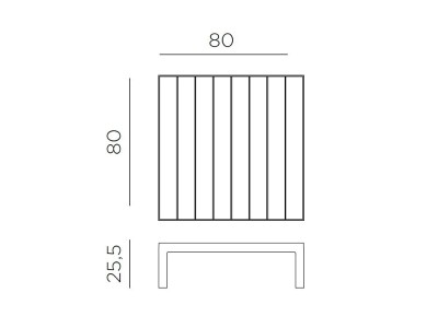 Mesa de centro para salón exterior de polipropileno Máximo de Nardi - 6