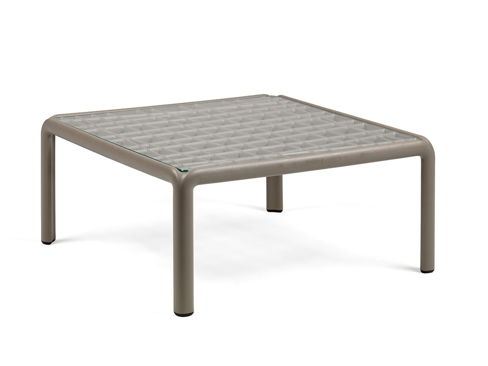Mesa de centro de polipropileno con opción de sobre de cristal para terraza o jardín Komodo de Nardi - 9