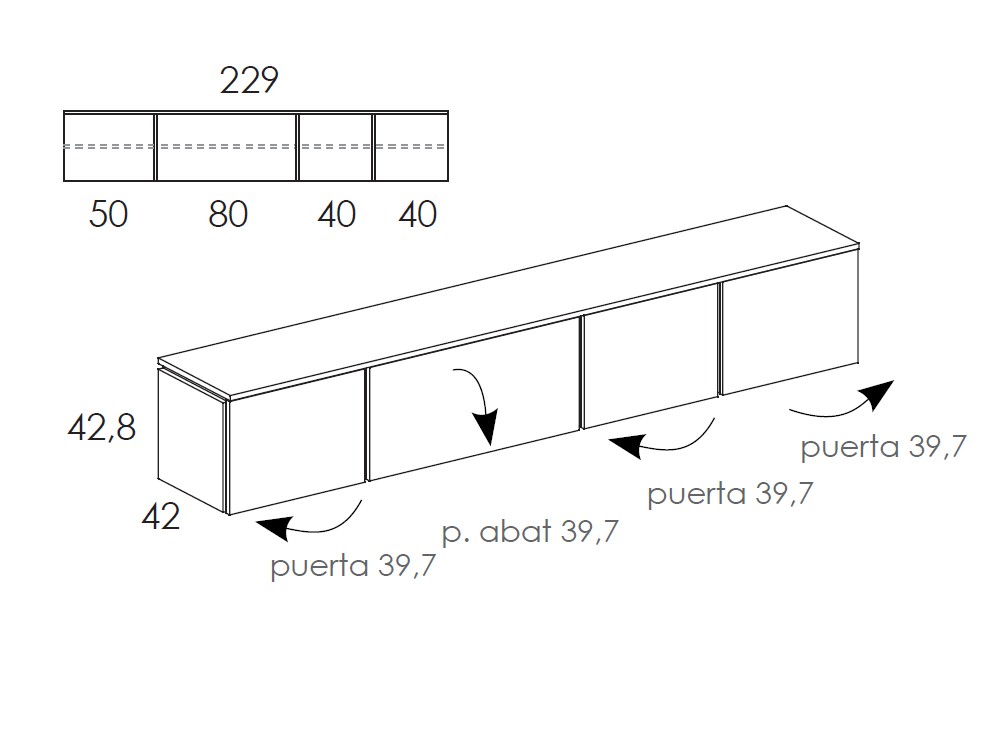 Composición de salón con panel Muss 05 de Tegar Mobel - 6