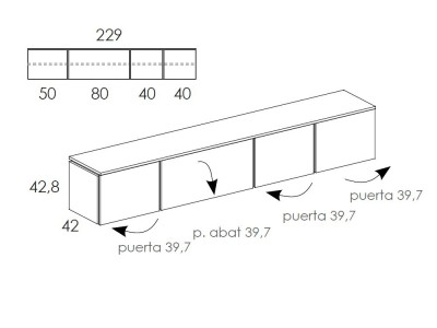 Composición de salón con panel Muss 05 de Tegar Mobel - 6