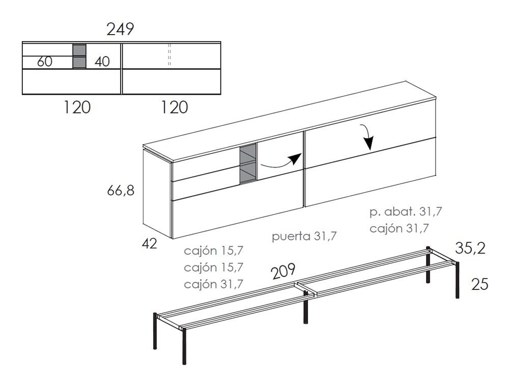 Aparador Muss 03 de Tegar Mobel - 3