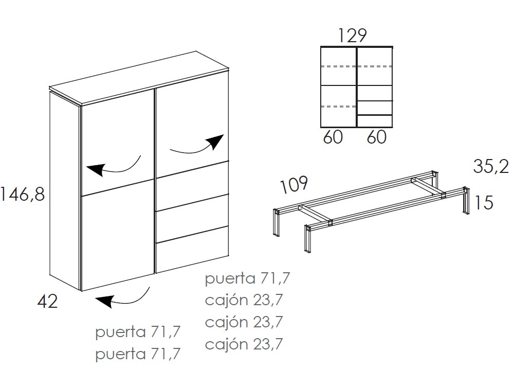 Aparador alto Muss 04 de Tegar Mobel - 9
