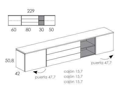 Composición de salón con vitrina Muss 07 de Tegar Mobel - 3