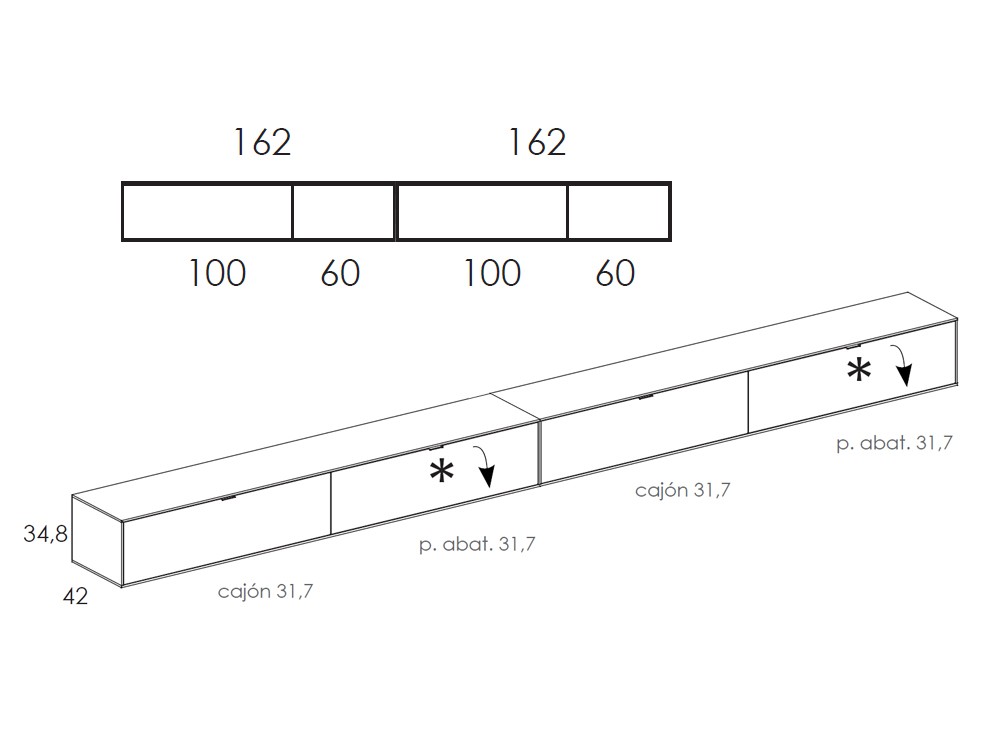 Composición para salón con panel Natur 02 de Tegar Mobel - 4