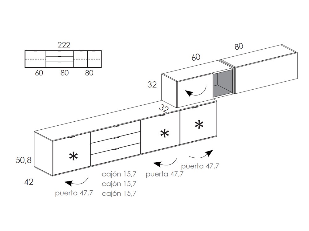 Composición para salón Natur 06 de Tegar Mobel - 3